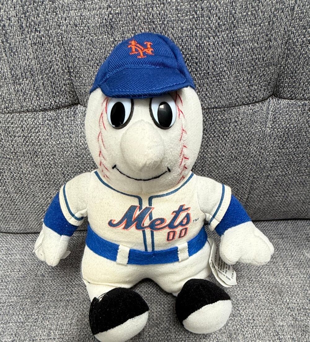 8” MLB New York Mets Mr. Met Plush Mascot Baseball